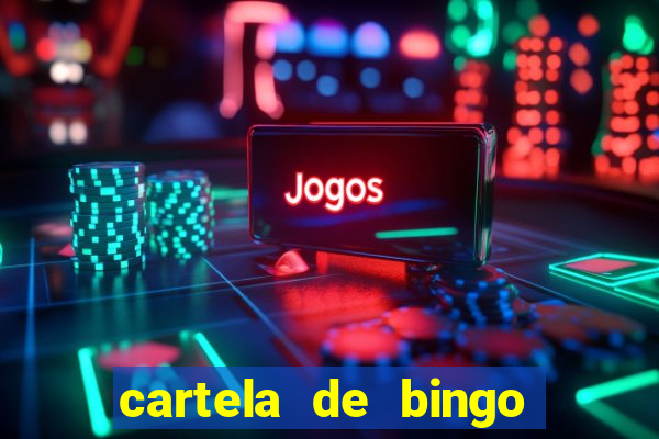 cartela de bingo cha de panela